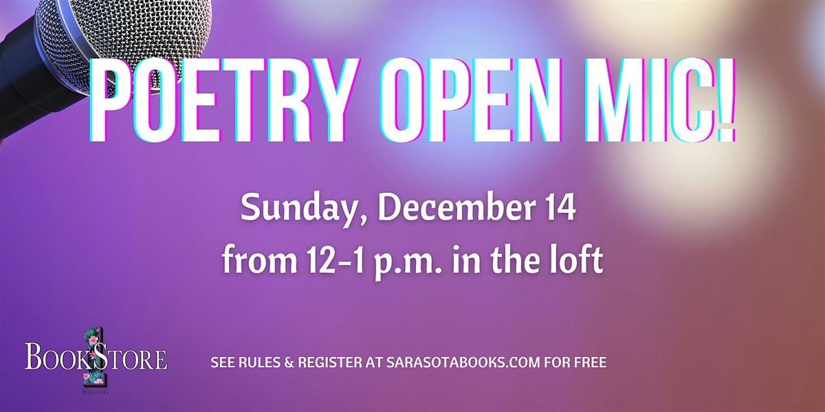 Poetry Open Mic!, 14 December | Event in Sarasota | AllEvents