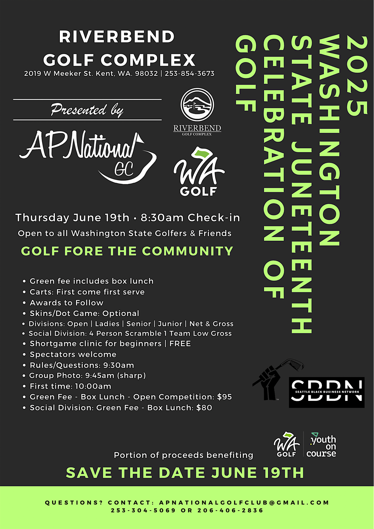 2025 Washington State Juneteenth Celebration of Golf, 19 June | Event in Kent | AllEvents
