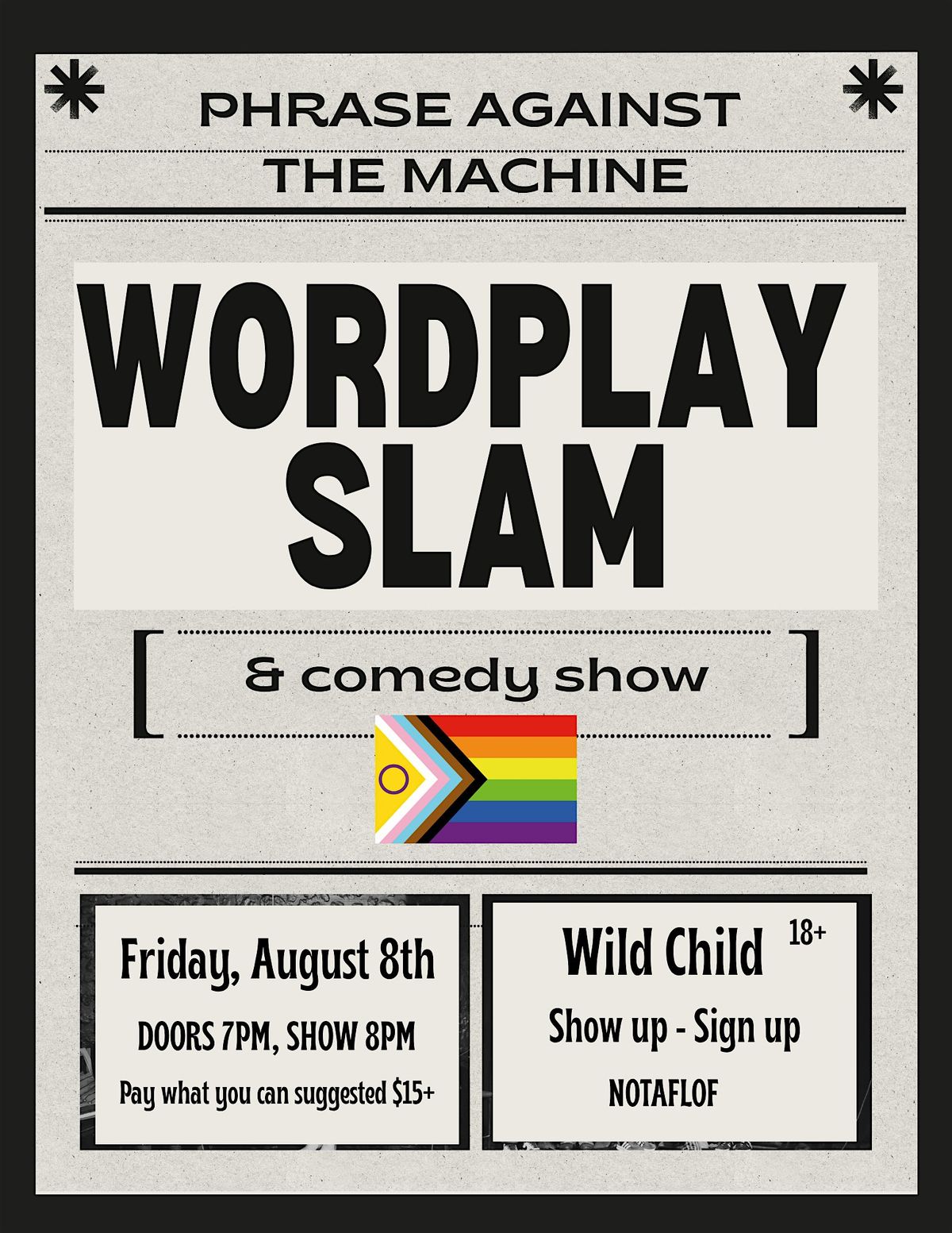 Fun Intended Punslam Wordplay Competition and Comedy Show, 8 August | Event in Olympia | AllEvents