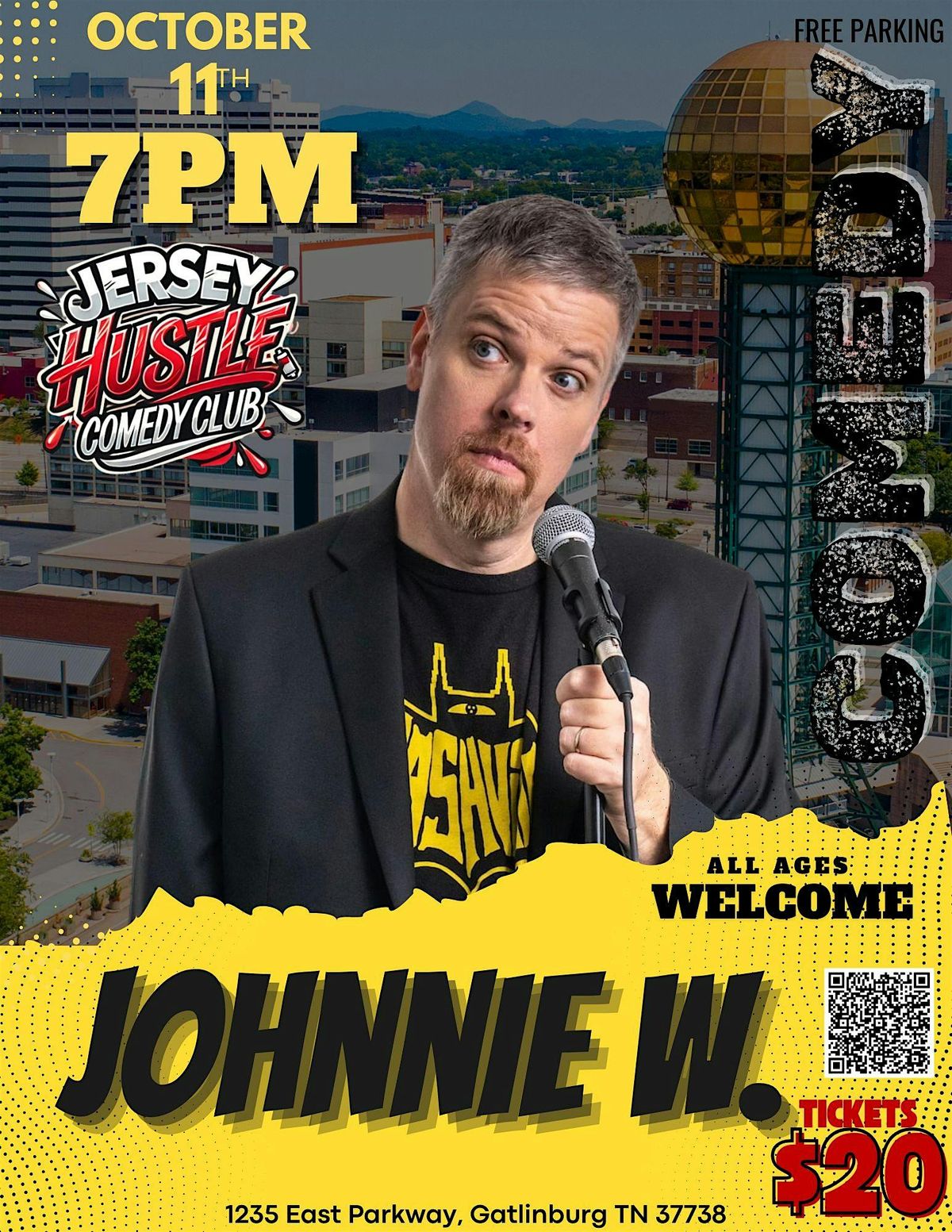 Jonnie W. Comedy LIVE @ Jersey Hustle Comedy Club, 11 October | Event in Gatlinburg | AllEvents