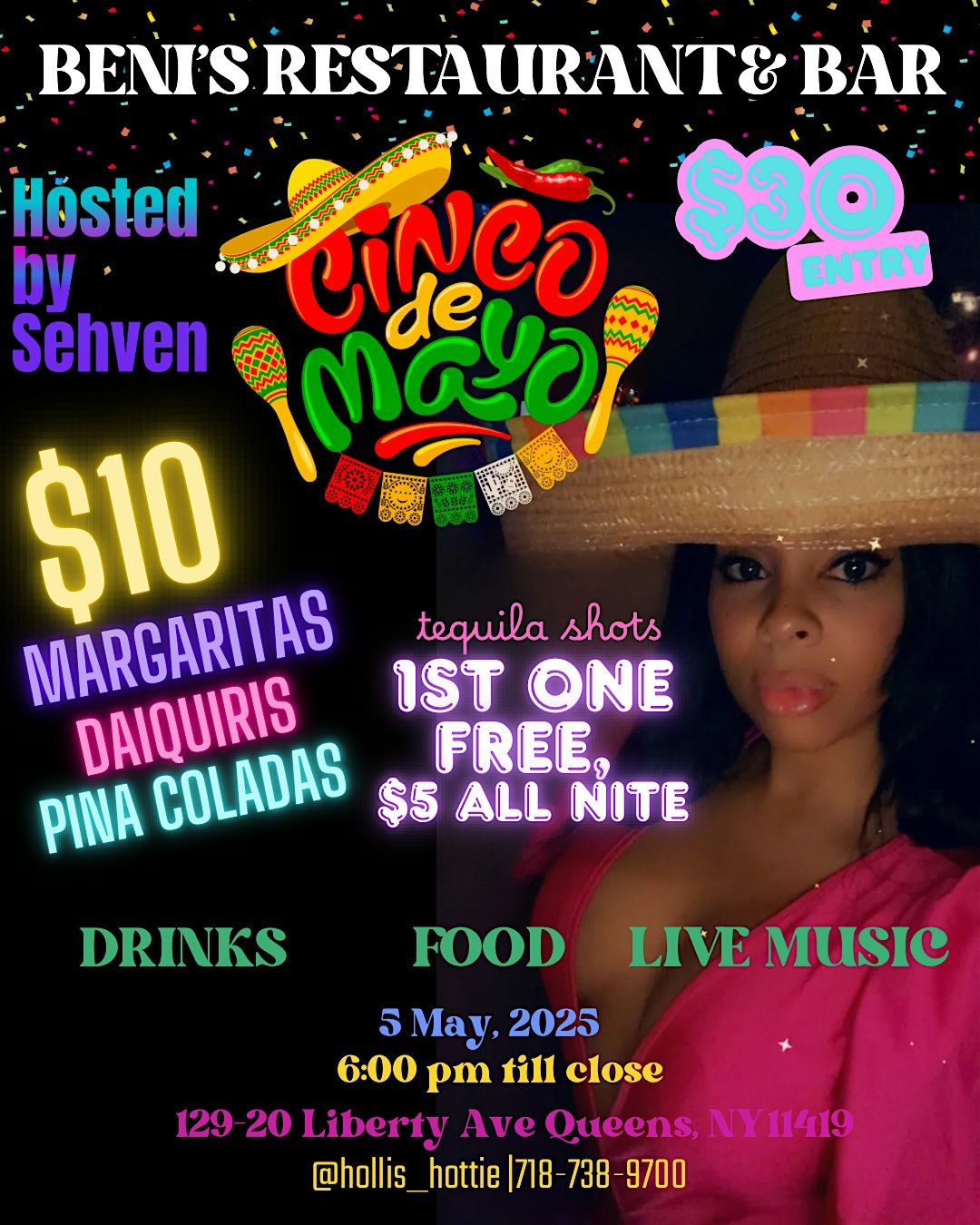 FREE Tequila Shot-Cinco de Mayo Bash at Beni's, 5 May | Event in Queens | AllEvents