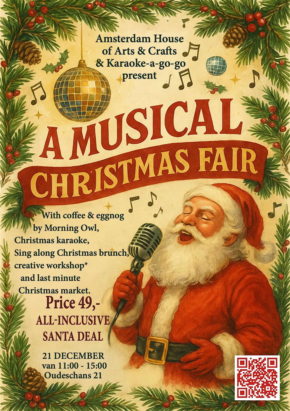 Christmass Create & Celebrate – Sing Along Christmas Brunch & Markt, 21 December | Event in Amsterdam