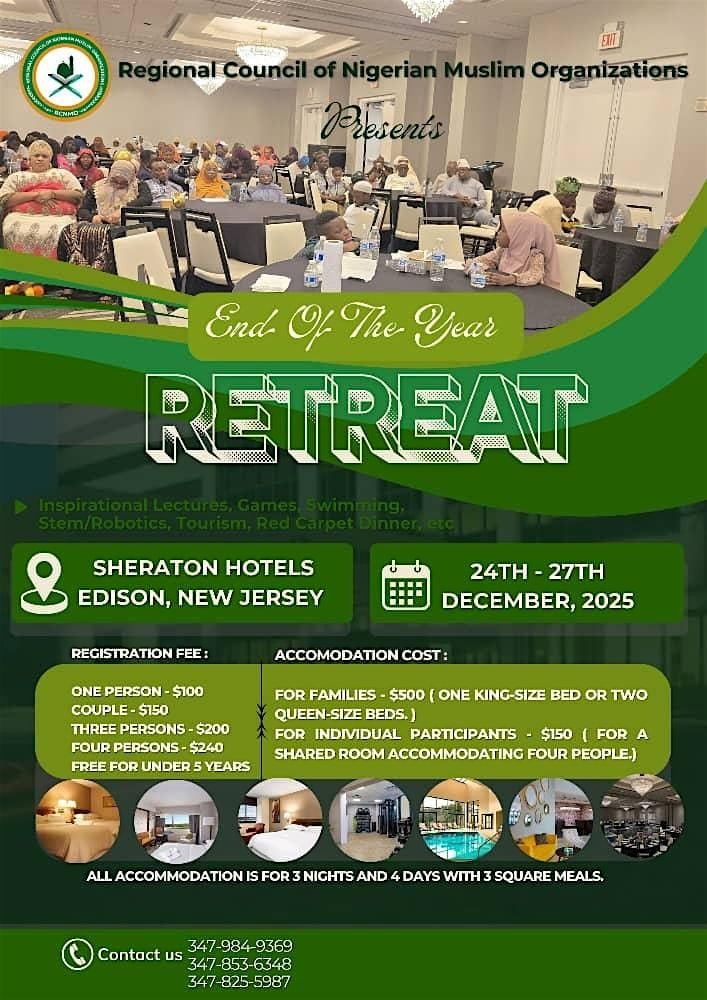 End Of The Year Islamic Retreat, 24 December | Event in Edison | AllEvents