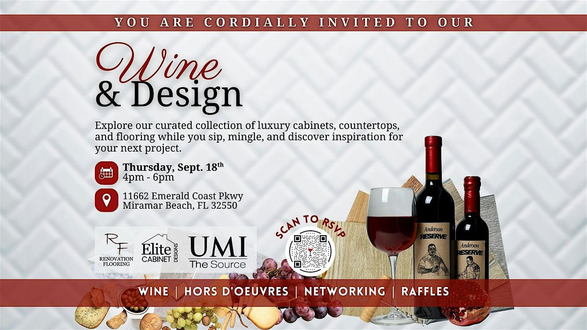 Wine & Design, 18 September | Event in Miramar Beach | AllEvents