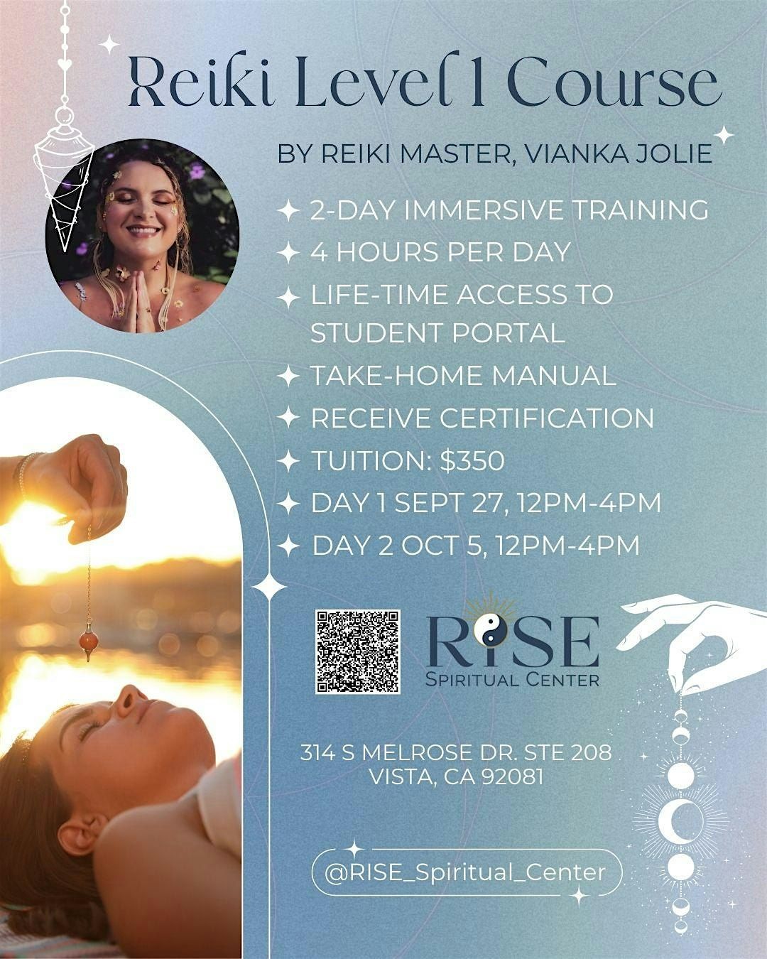 Reiki Level 1 - Certification Class, 27 September | Event in Vista | AllEvents