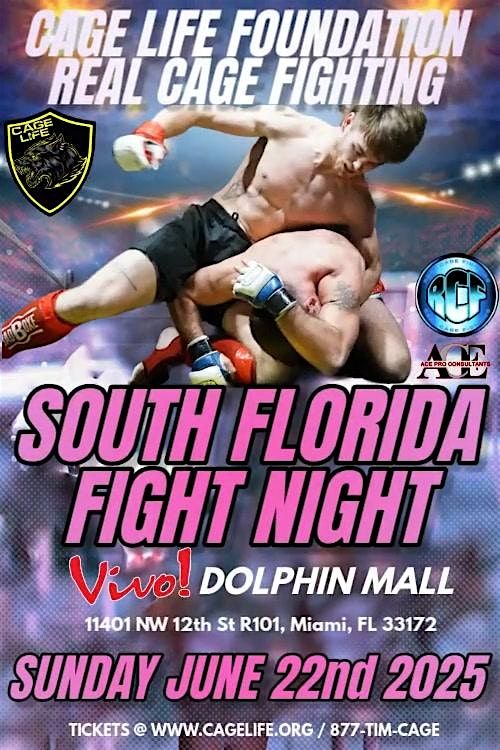 SOUTH FLORIDA FIGHT NIGHT - VIVO! MIAMI DOLPHIN MALL - JUNE 22nd 2025, 22 June | Event in Miami | AllEvents