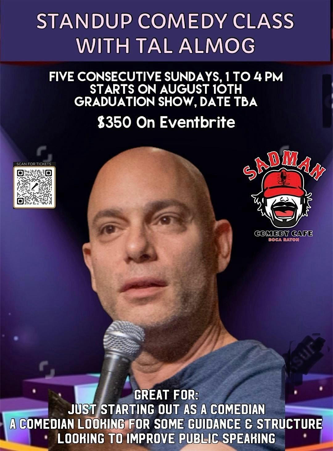 Comedy Workshop For New And Existing Comedians, 10 August | Event in Boca Raton | AllEvents