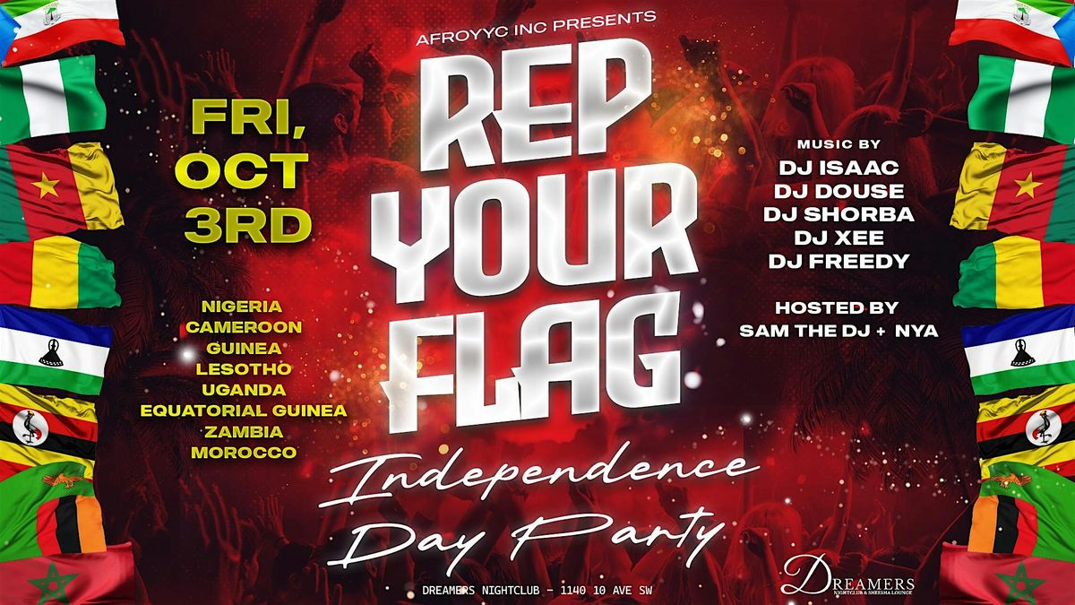 REP YOUR FLAG – INDEPENDENCE DAY PARTY, 3 October | Event in Calgary | AllEvents