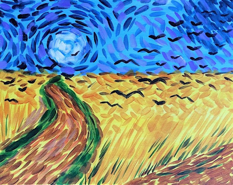 Van Gogh’s “Wheatfield with Crows” Paint and sip Painting event., 16 August | Event in Rocklin | AllEvents