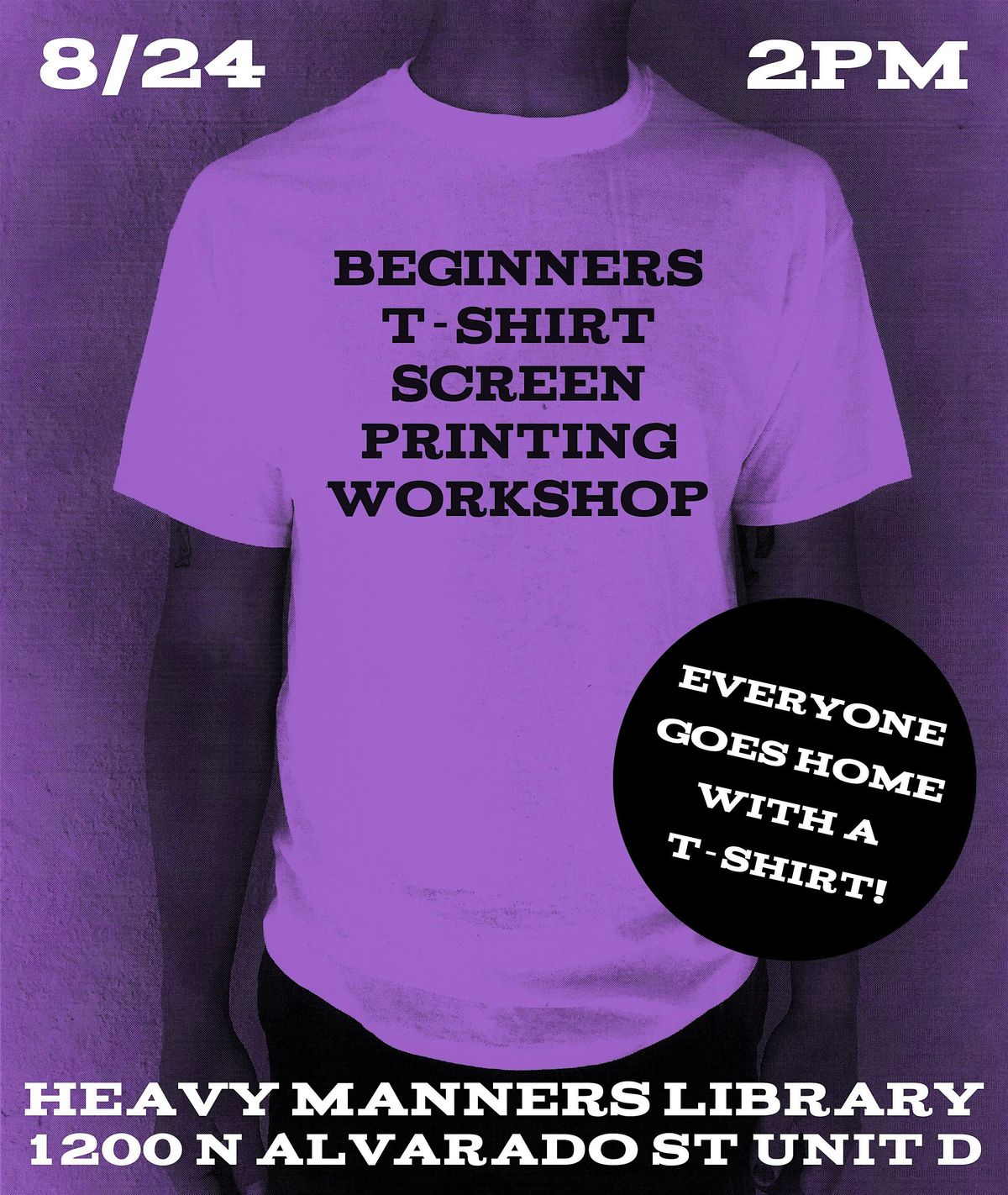 Beginners T-shirt Screen Printing Workshop (8/24), 24 August | Event in Los Angeles | AllEvents