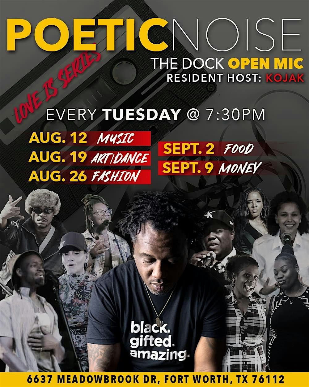 POETIC NOISE AT THE DOCK "THE LOVE IS SERIES, 12 August | Event in Fort Worth | AllEvents