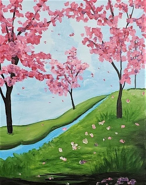 Painting the beautiful Pink Spring paint and sip event, 7 May | Event in Lincoln | AllEvents