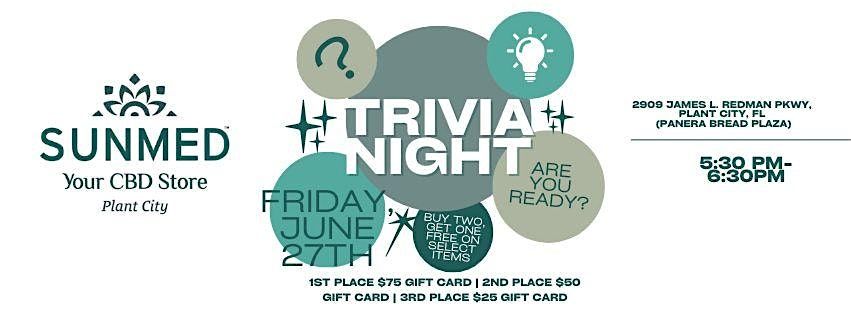 Trivia Night June, 27 June | Event in Plant City | AllEvents