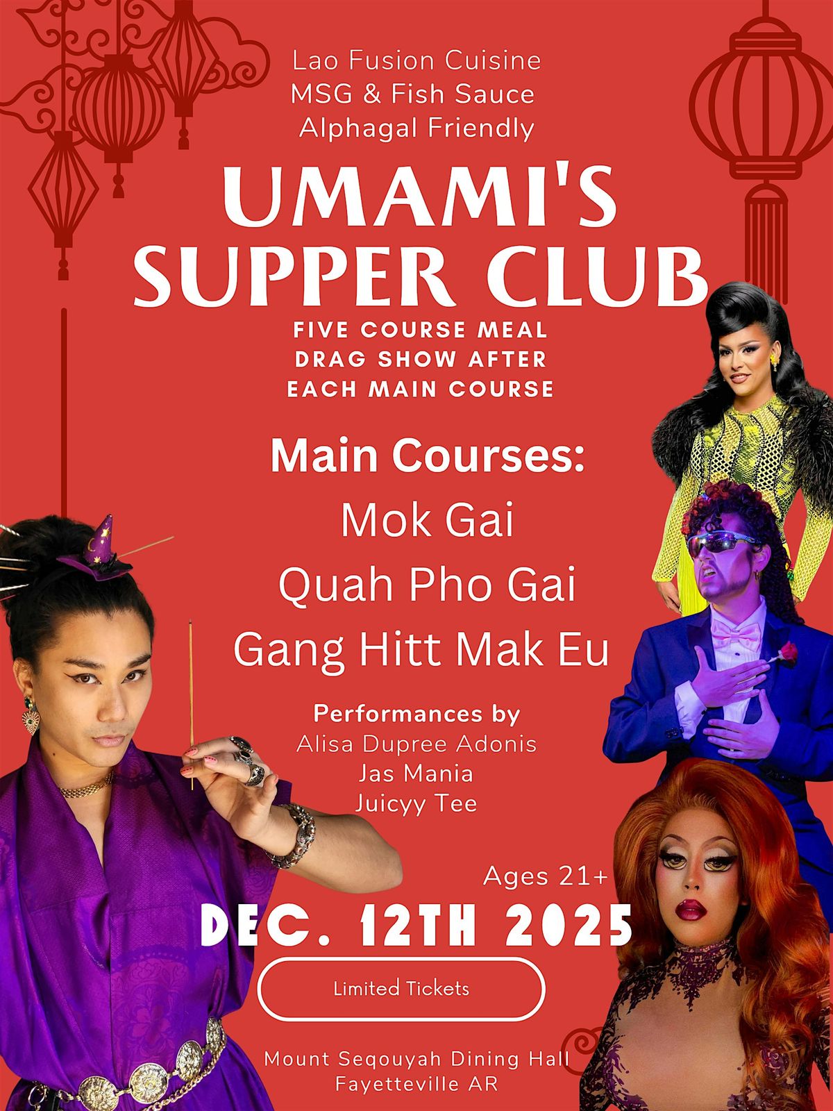 Umami's Supper Club, 12 December | Event in Fayetteville | AllEvents