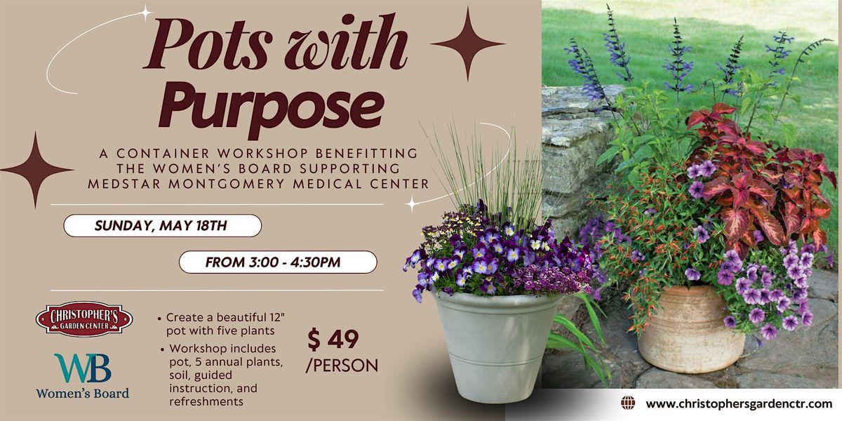 Pots with Purpose, 18 May | Event in Ashton-Sandy Spring | AllEvents