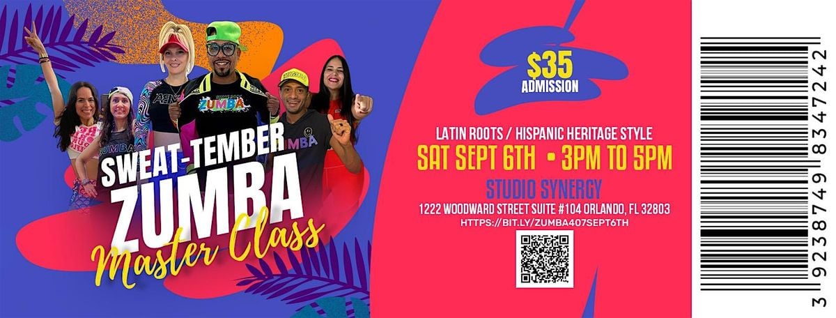 ZUMBA407 PRESENTS: Sweat-tember Zumba Master Class - Latin Roots Heritage, 6 September | Event in Orlando