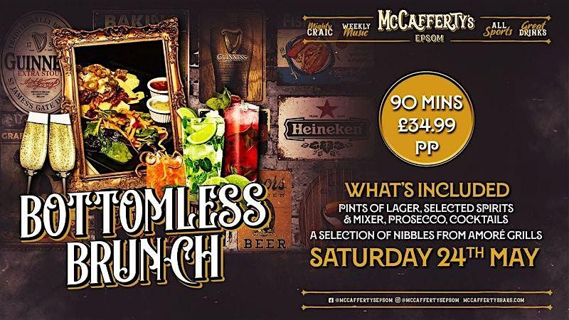 Bottomless Brunch - at McCafferty's Epsom, 24 May | Event in Epsom | AllEvents