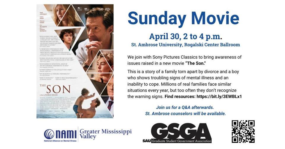 Sunday Movie The Son Sony Pictures Classics, St. Ambrose University