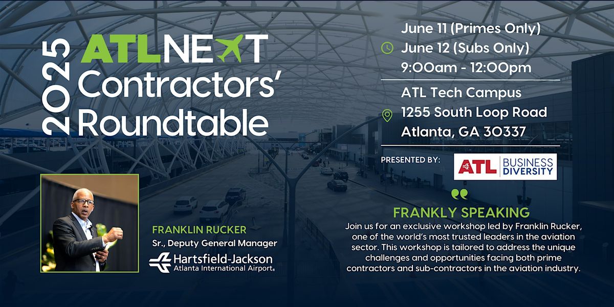 ATLNext Contractor's Roundtable, 11 June | Event in College Park | AllEvents