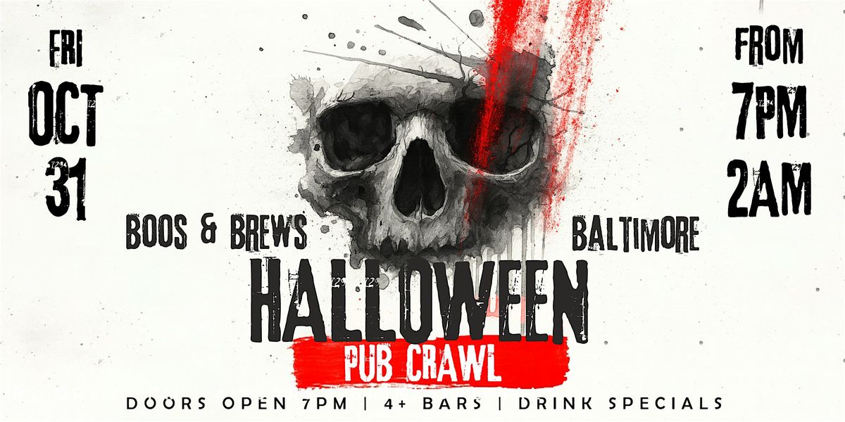 Boos & Brews Halloween Pub Crawl Baltimore 2025, 31 October | Event in Baltimore | AllEvents