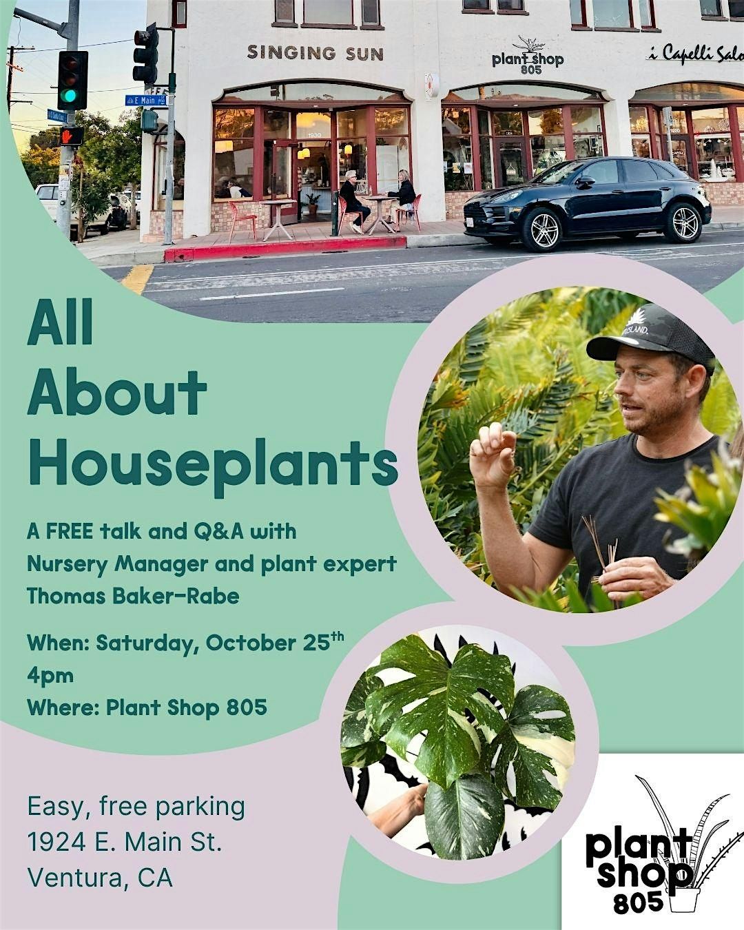 All About Houseplants talk and Q&A, 25 October | Event in Ventura | AllEvents