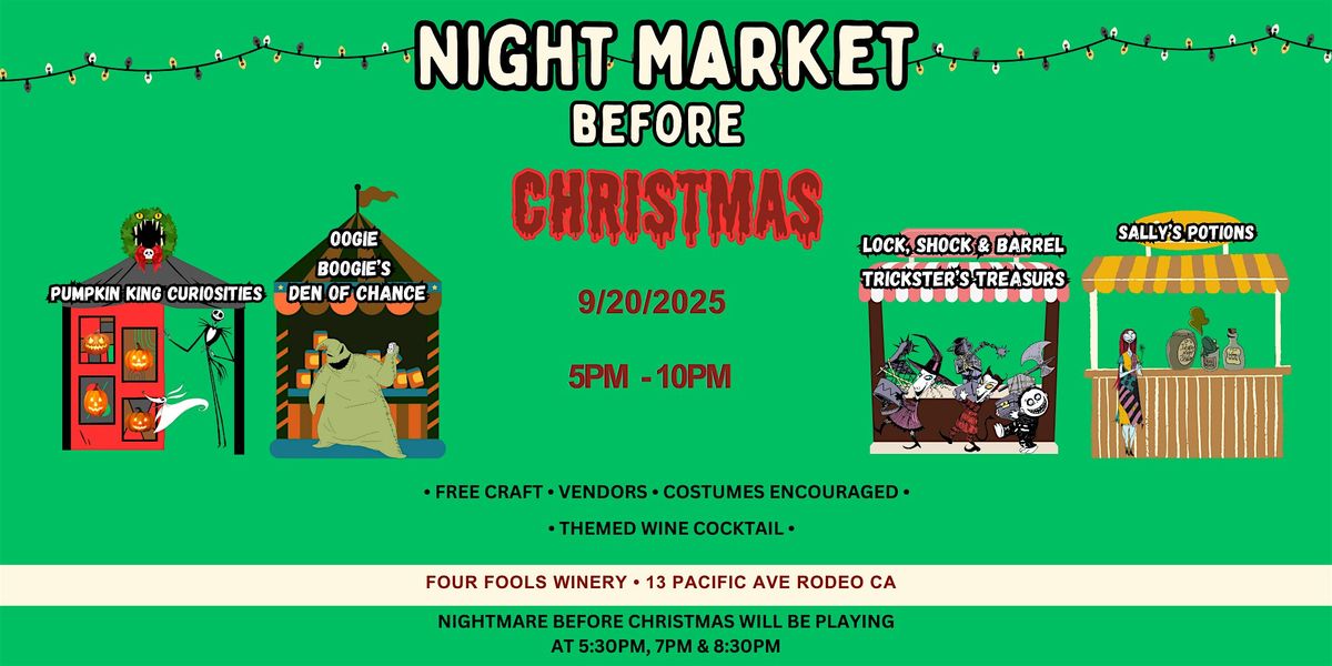 Night Market Before Christmas: A Nightmare Before Christmas Inspired Market, 20 September | Event in Rodeo