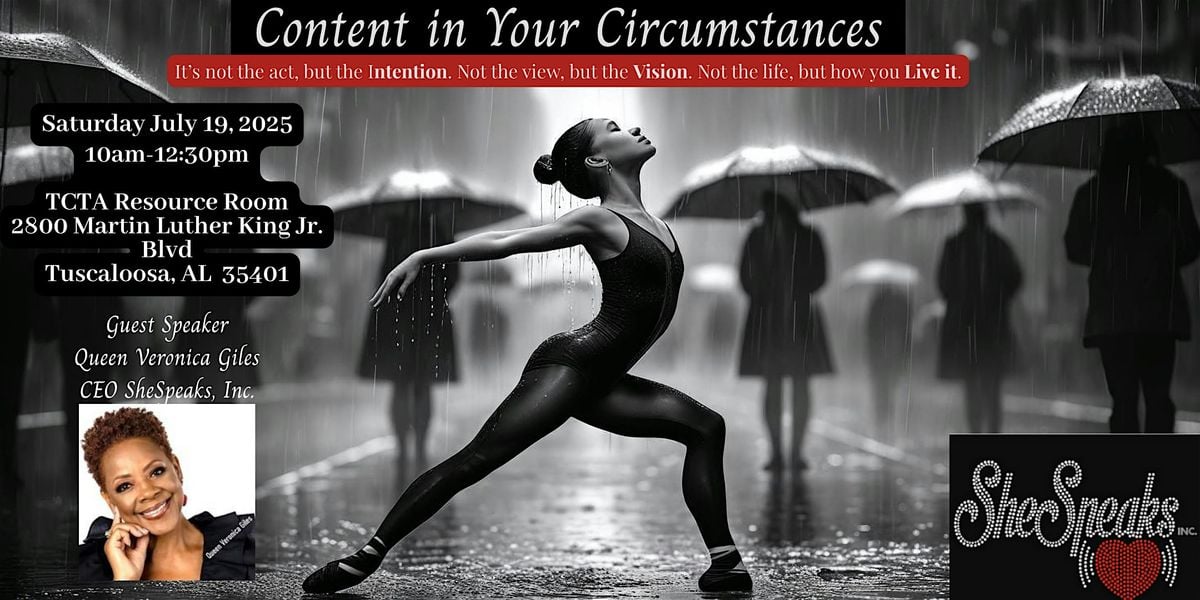 Content In Your Circumstances, 19 July | Event in Tuscaloosa | AllEvents