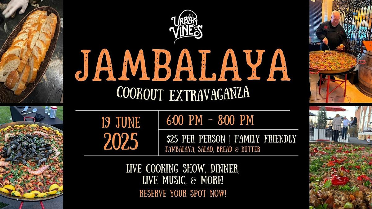 Jambalaya at Urban Vines, 19 June | Event in Westfield | AllEvents
