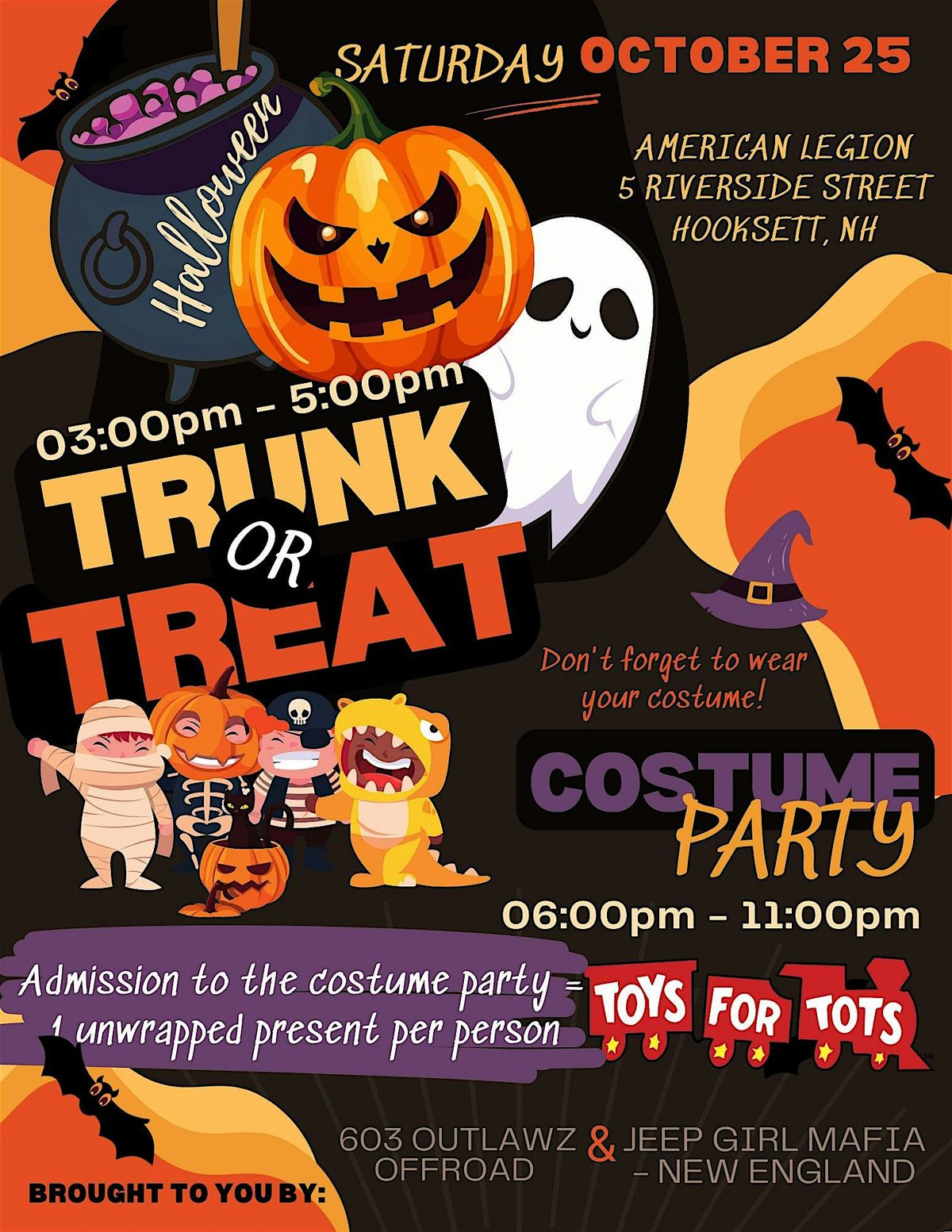 Trunk or Treat / Costume Party, 25 October | Event in Hooksett | AllEvents