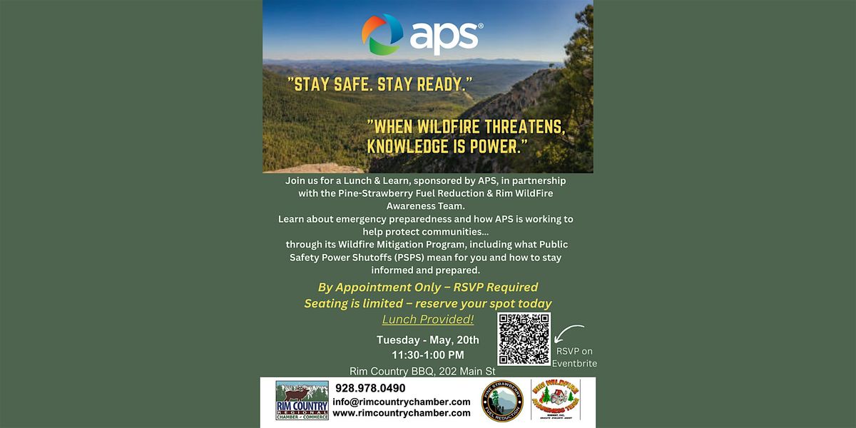 "Wildfire Ready: Power, Prevention & Preparedness", 20 May | Event in Payson | AllEvents
