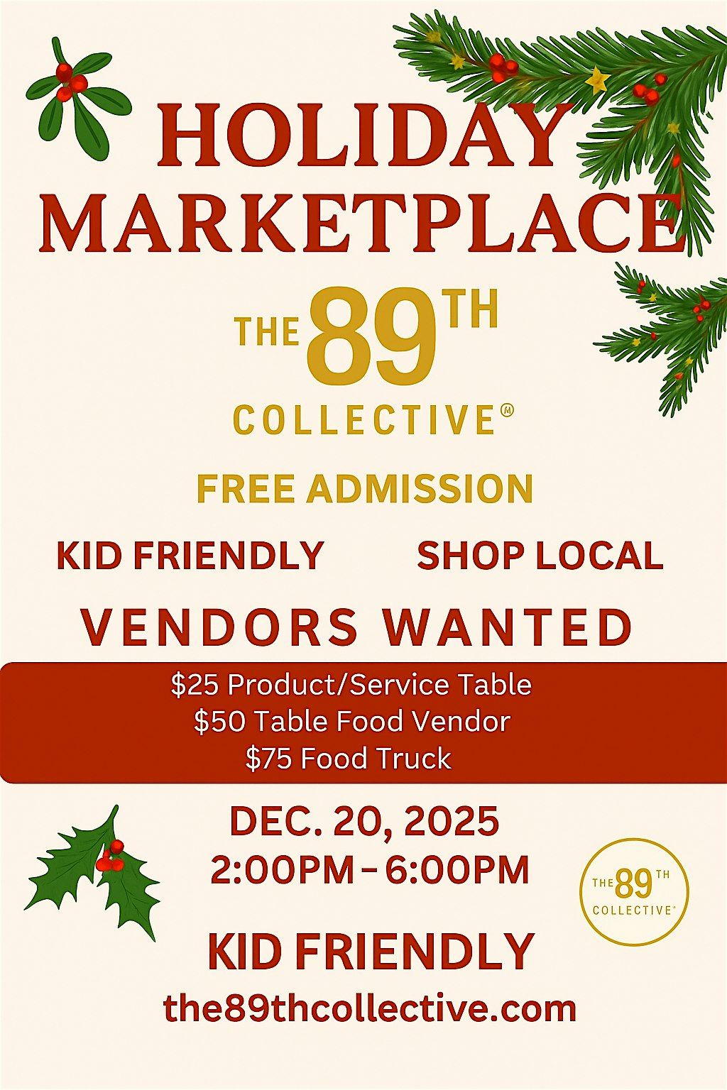Holiday Marketplace at The 89th Collective, 20 December | Event in East St. Louis | AllEvents