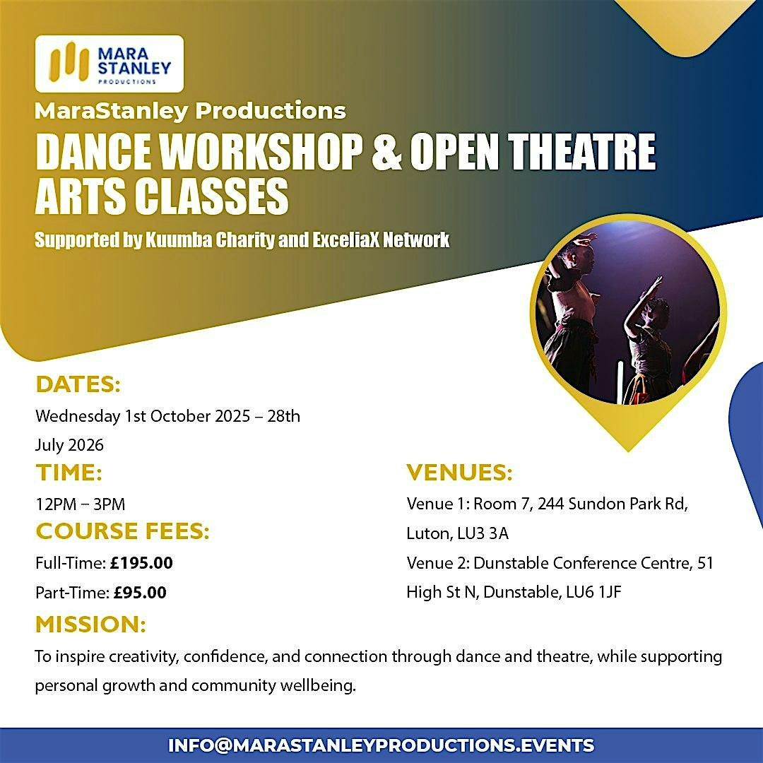 Dance Workshop & Open Theatre Art Classes, 4 December | Event in Luton | AllEvents