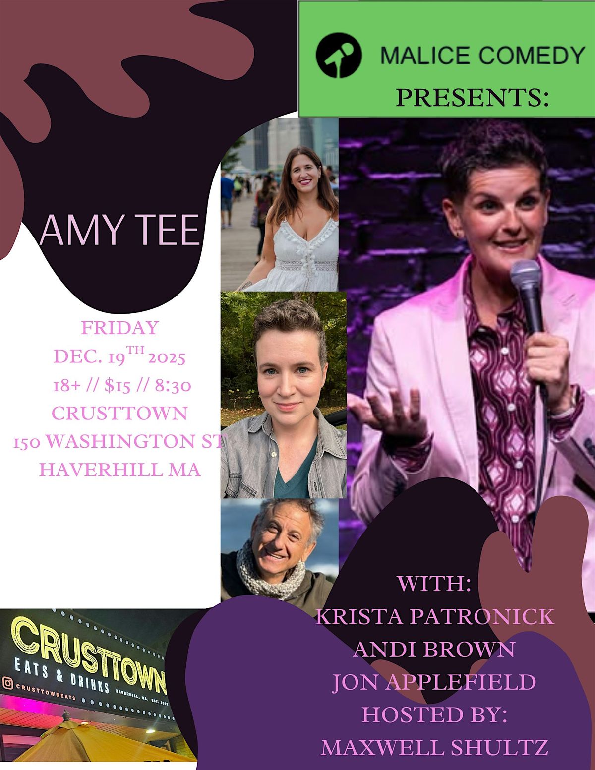 AMY TEE Live Comedy at Crusttown, 19 December | Event in Haverhill | AllEvents