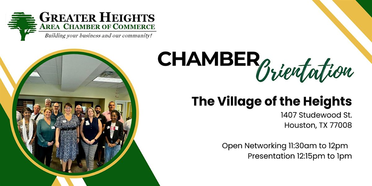 Chamber Orientation, 25 June | Event in Houston | AllEvents