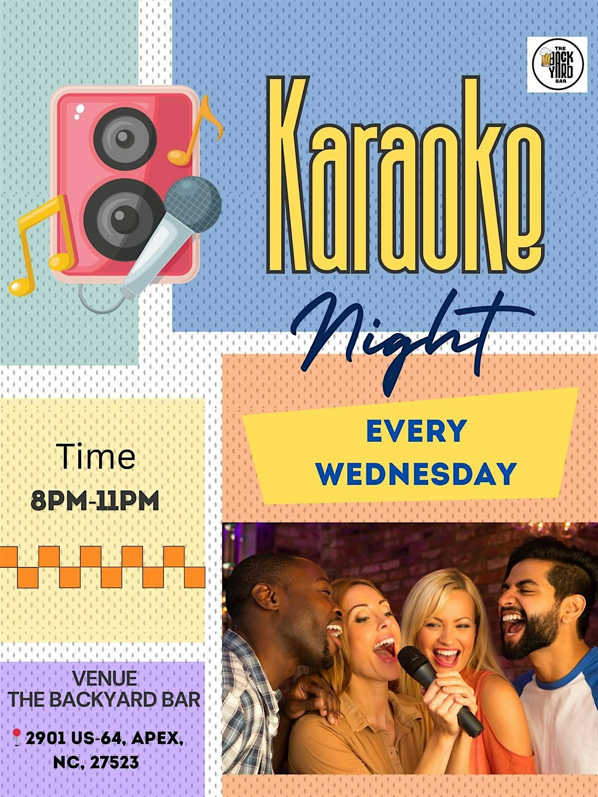 Midweek Mic Drop: Wednesday Karaoke at The Backyard Bar, 25 June | Event in Apex | AllEvents