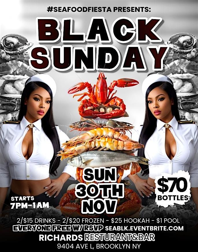 Seafood Fiesta: Black Sunday, 30 November | Event in Brooklyn | AllEvents