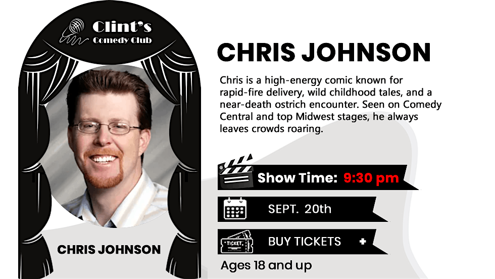 Comedian Chris "Boom Boom" Johnson, 20 September | Event in Overland Park | AllEvents