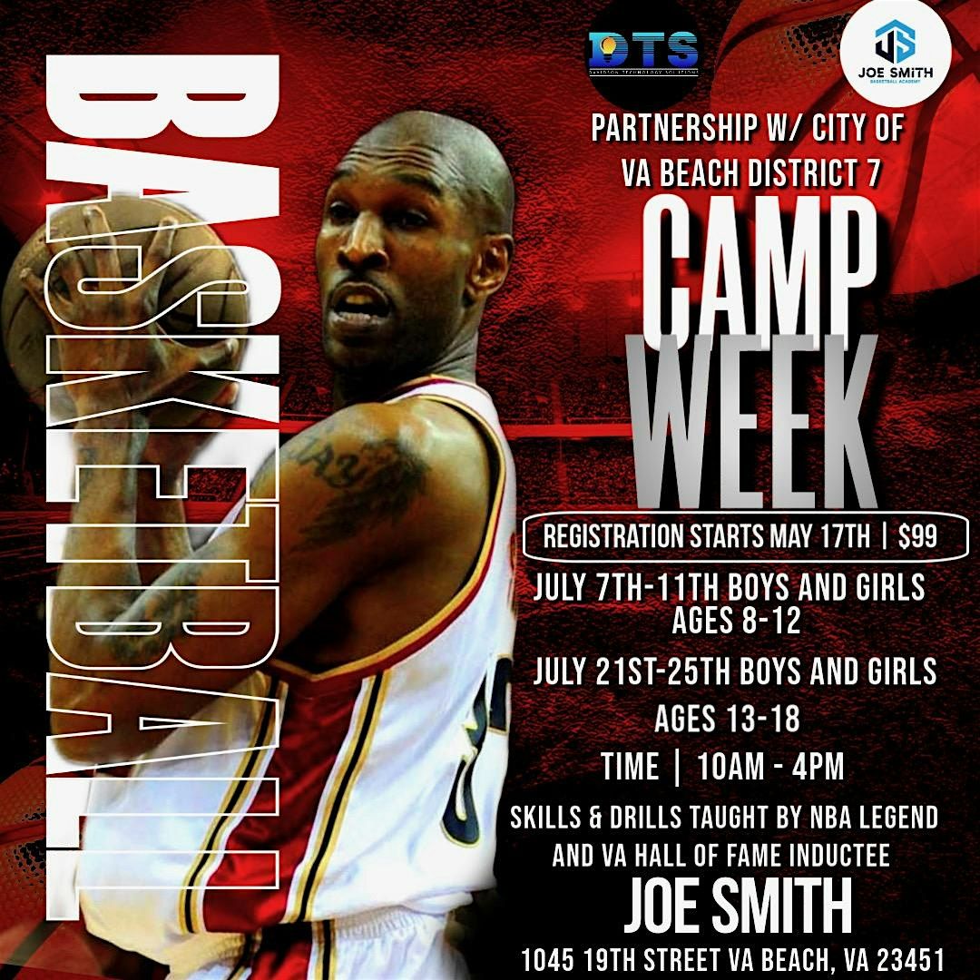 Joe Smith Basketball Camp (Ages 13-18), 21 July | Event in Virginia Beach | AllEvents
