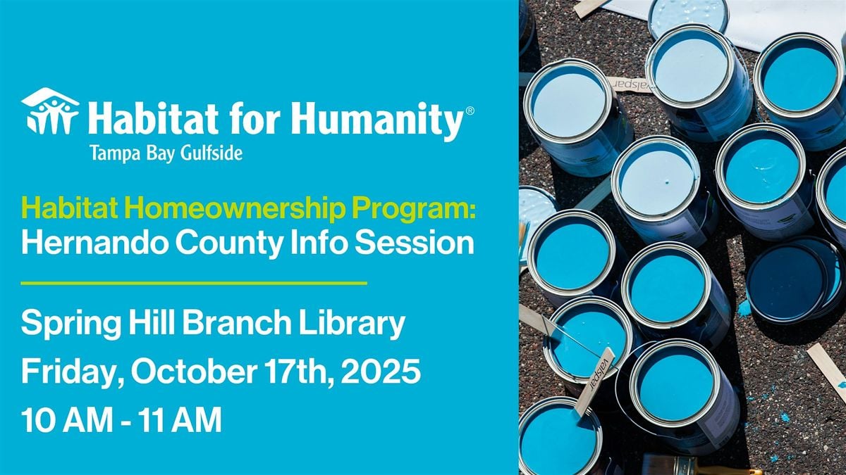 Habitat Homeownership Program: Hernando County Info Session, 17 October | Event in Spring Hill | AllEvents