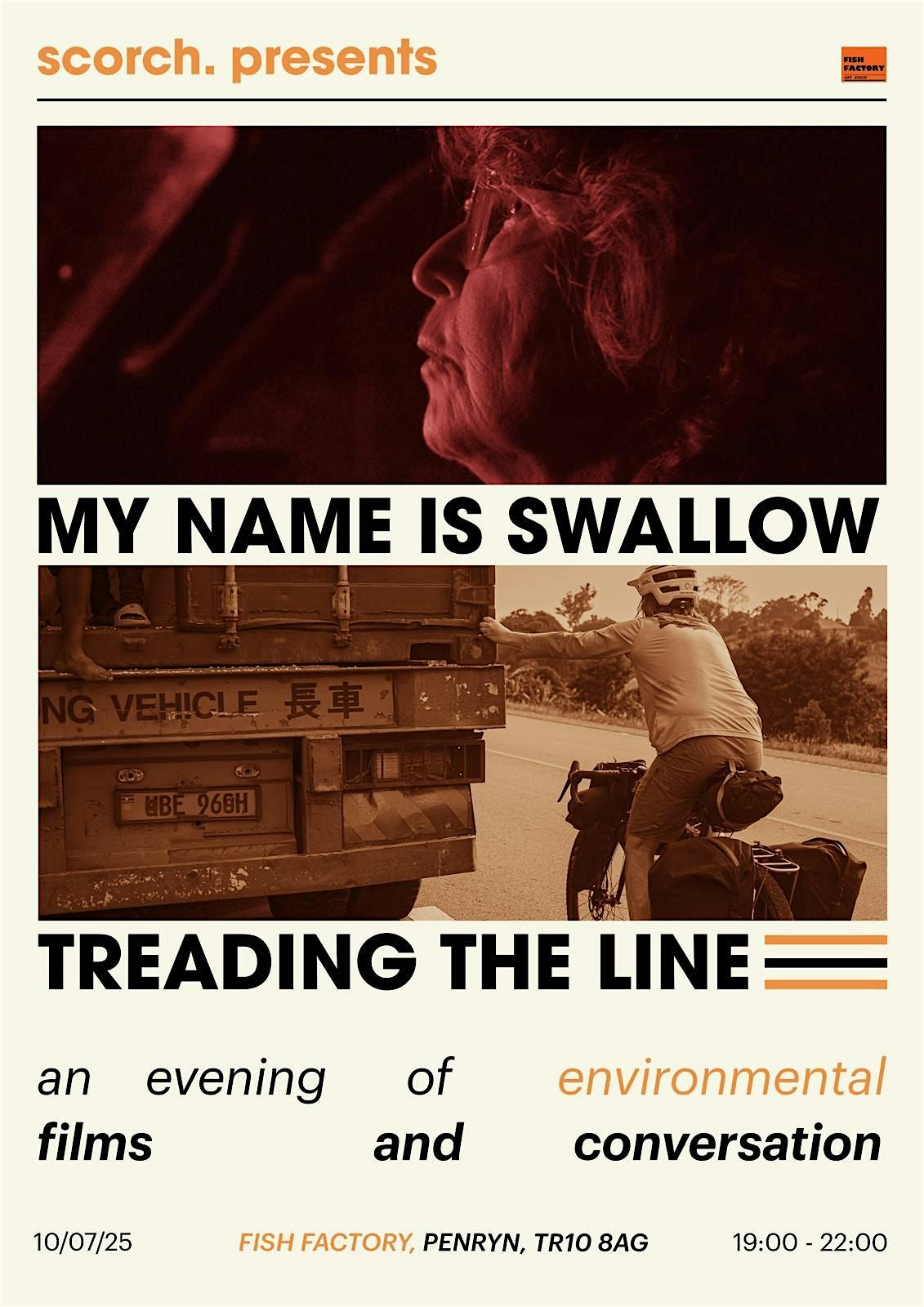 Scorch Presents: My Name is Swallow and Treading the line, 10 July | Event in Penryn | AllEvents