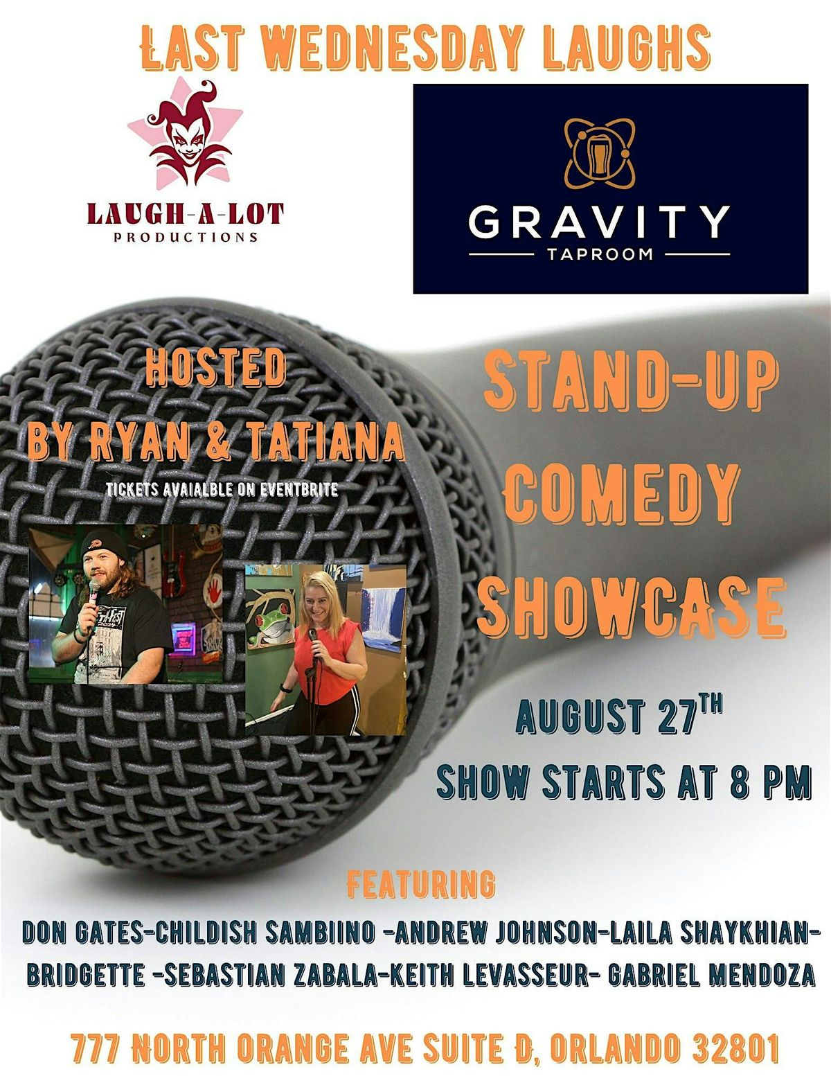 Last WEDNESDAY Laughs, 27 August | Event in Orlando | AllEvents