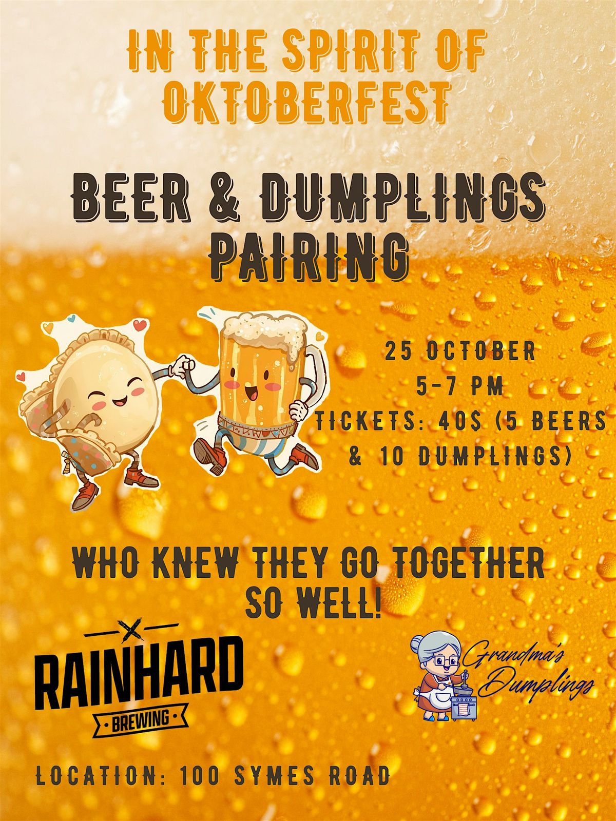 Beers and Dumplings Pairing - Tasting Event, 25 October | Event in Toronto | AllEvents