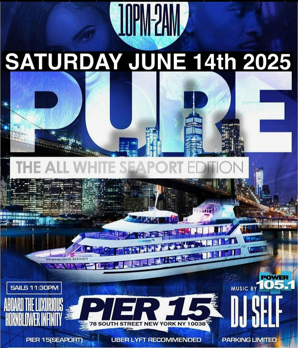 PURE ALL WHITE YACHT PARTY W/ DJ SELF!!! FATHERS DAY WEEKEND!!!, 14 June | Event in New York | AllEvents