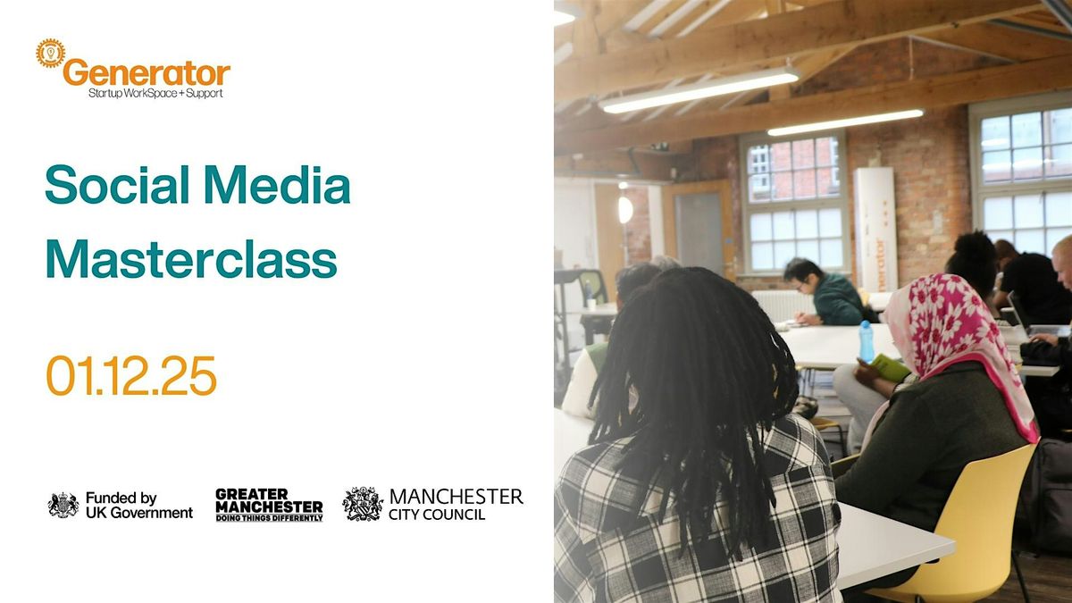 Social Media Masterclass, 1 December | Event in Ancoats | AllEvents