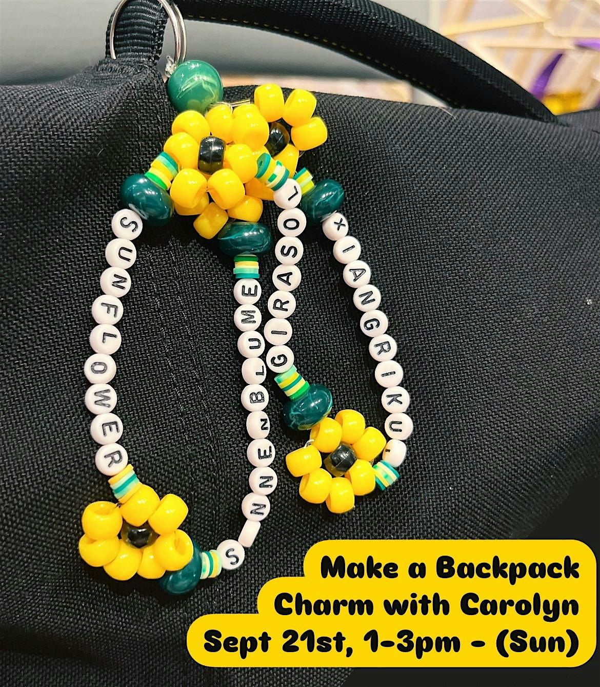 Make a Backpack Charm with Carolyn, 21 September | Event in Chicago | AllEvents