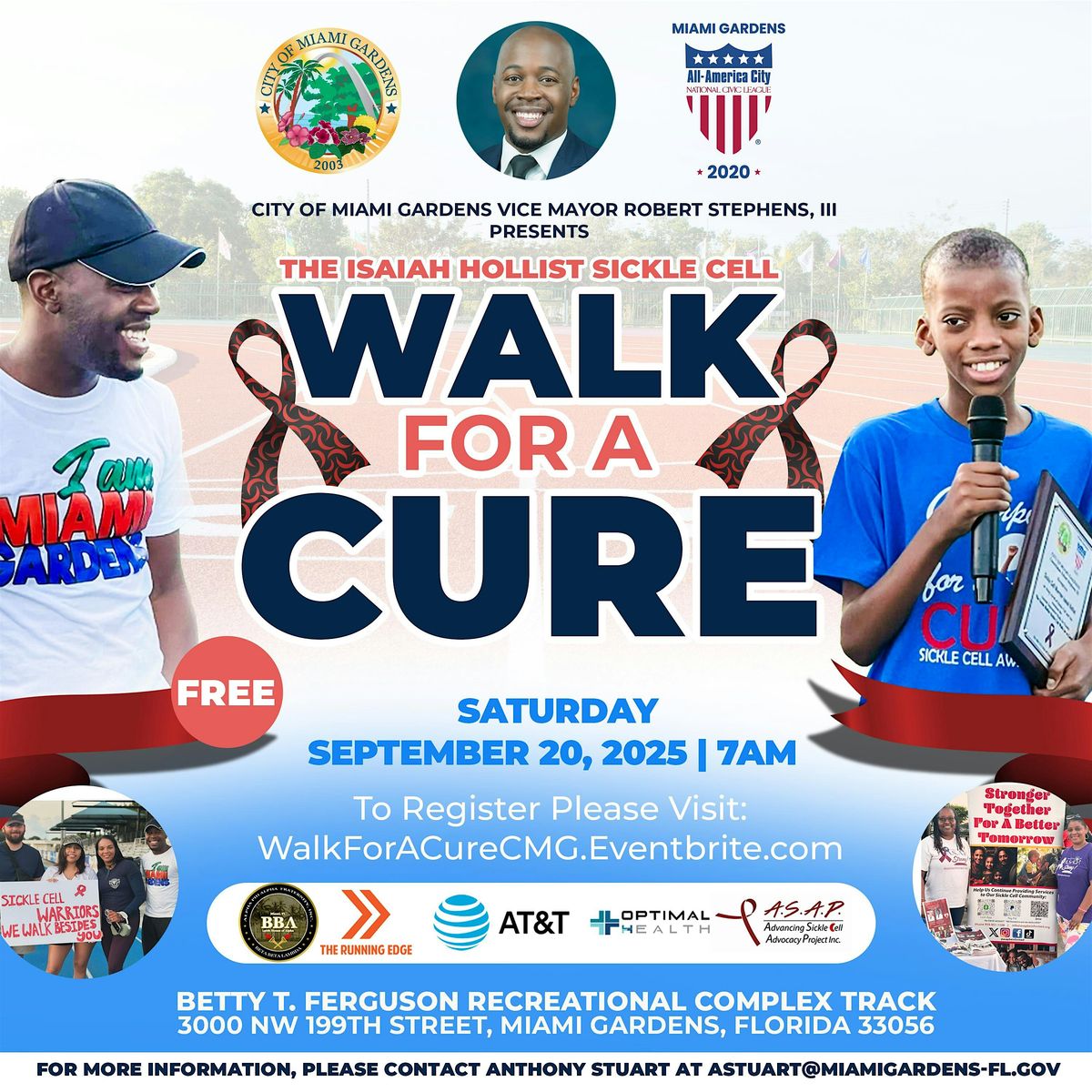 Let’s Walk for Health: The Isaiah Hollist Sickle Cell Walk For A Cure, 20 September | Event in Miami Gardens