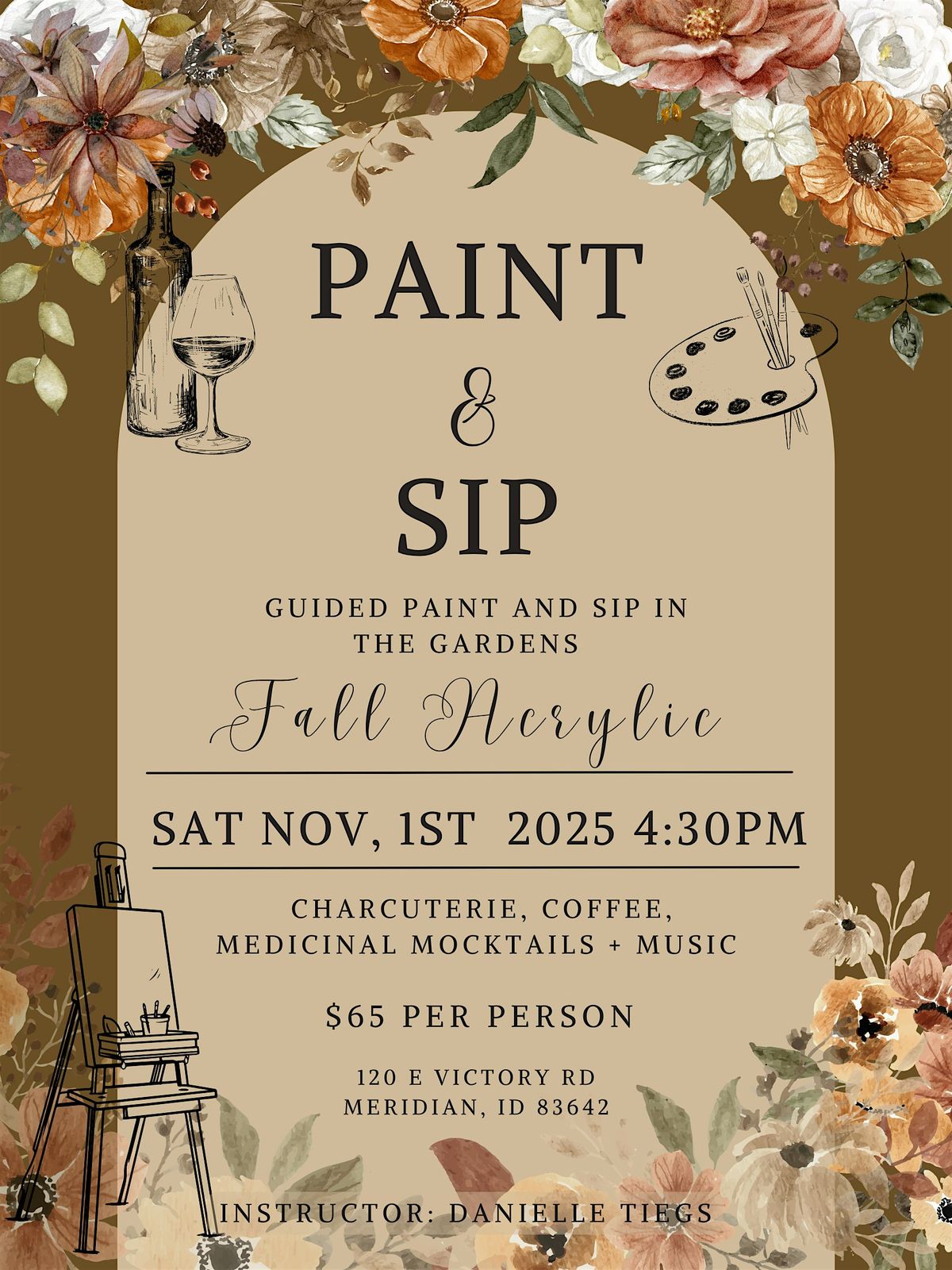 November Paint and Sip, 1 November | Event in Meridian | AllEvents