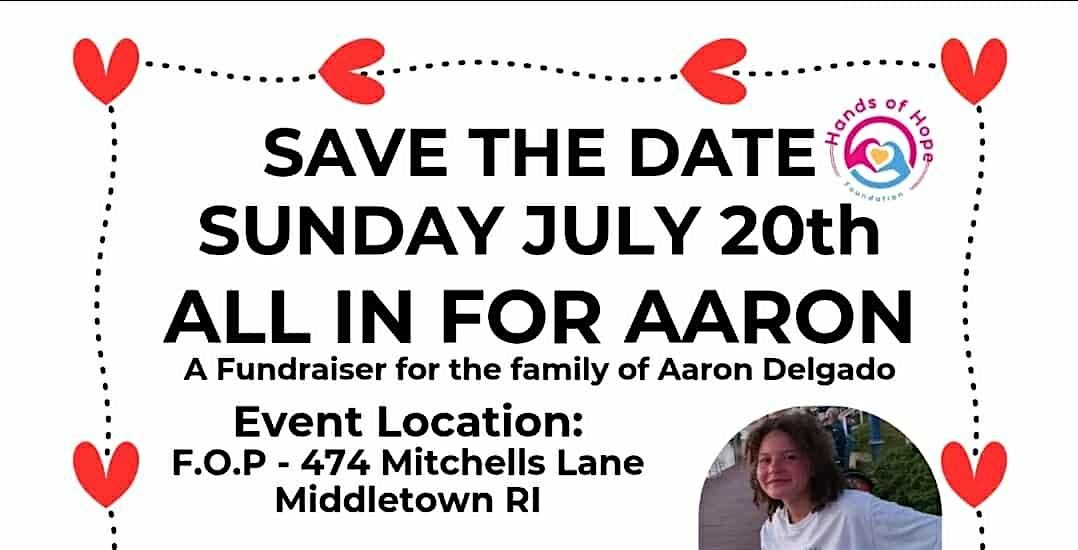 All in for Aaron - A Community Fundraiser, 20 July | Event in Middletown | AllEvents