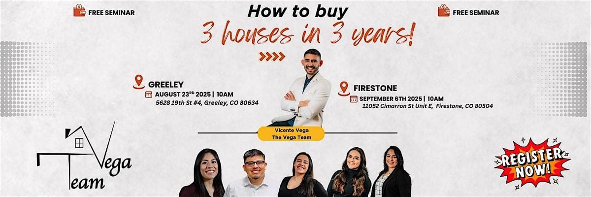 How to buy 3 houses in 3 years!, 23 August | Event in Greeley | AllEvents