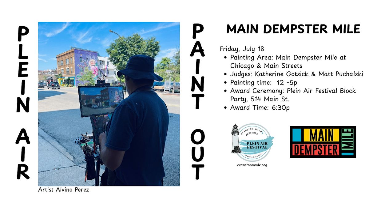 Evanston Plein Air Festival Paint Out & Block Party • Main Dempster Mile, 18 July | Event in Evanston